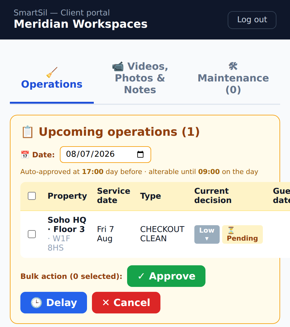 Approve, delay or move any office visit from your phone